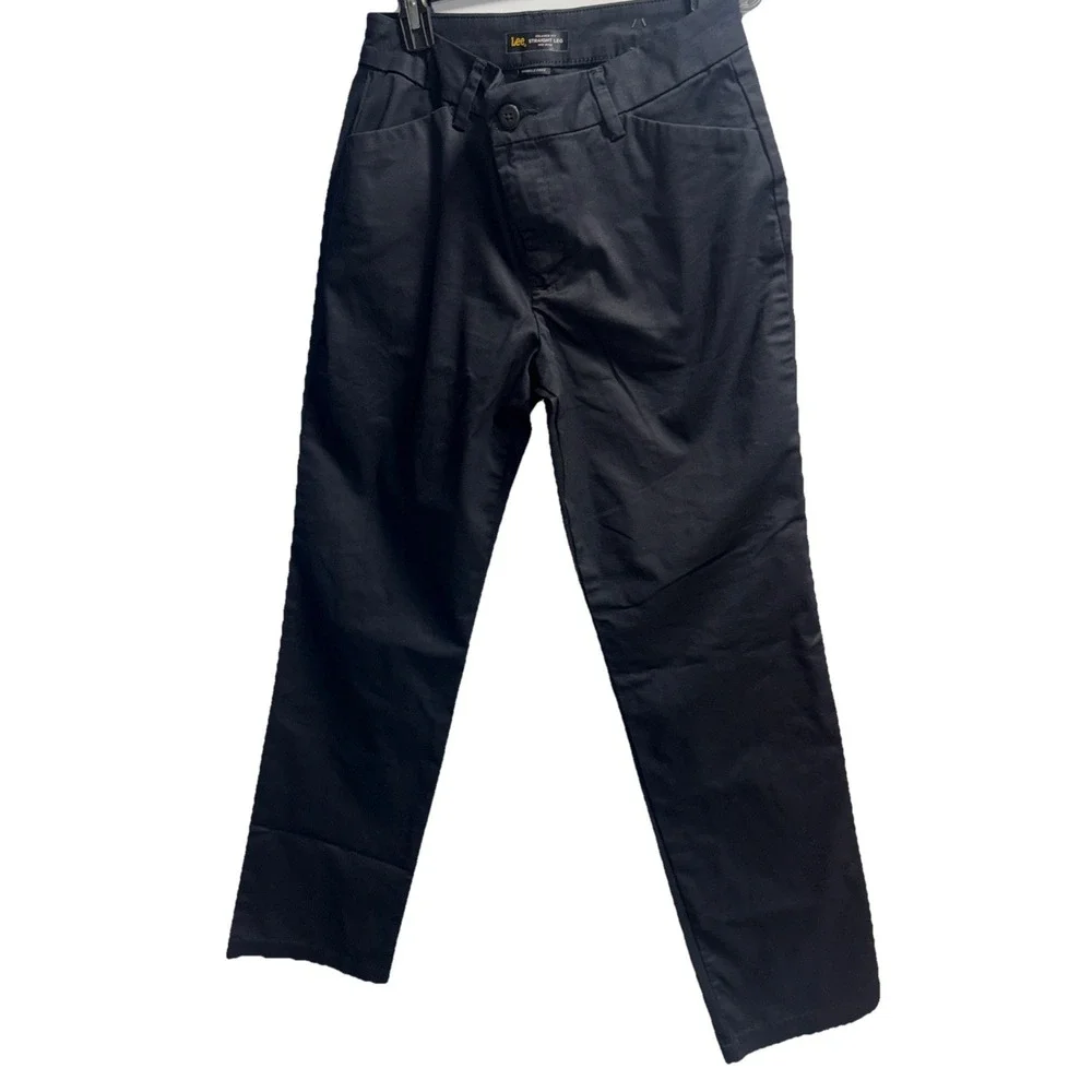 Lee Flex Motion Straight Leg Women's Black Pants Size 12 Short - Picture 1 of 6